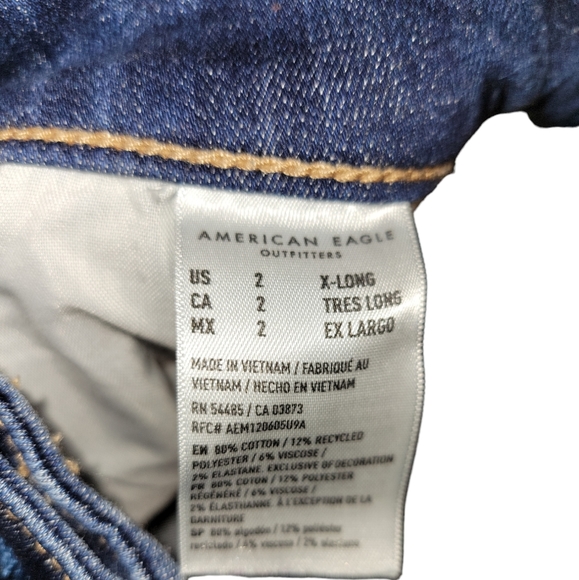American Eagle, Jeggings, Next Level Stretch, Distressed w/ Patching, Wo 2 X-Lon - Picture 4 of 4